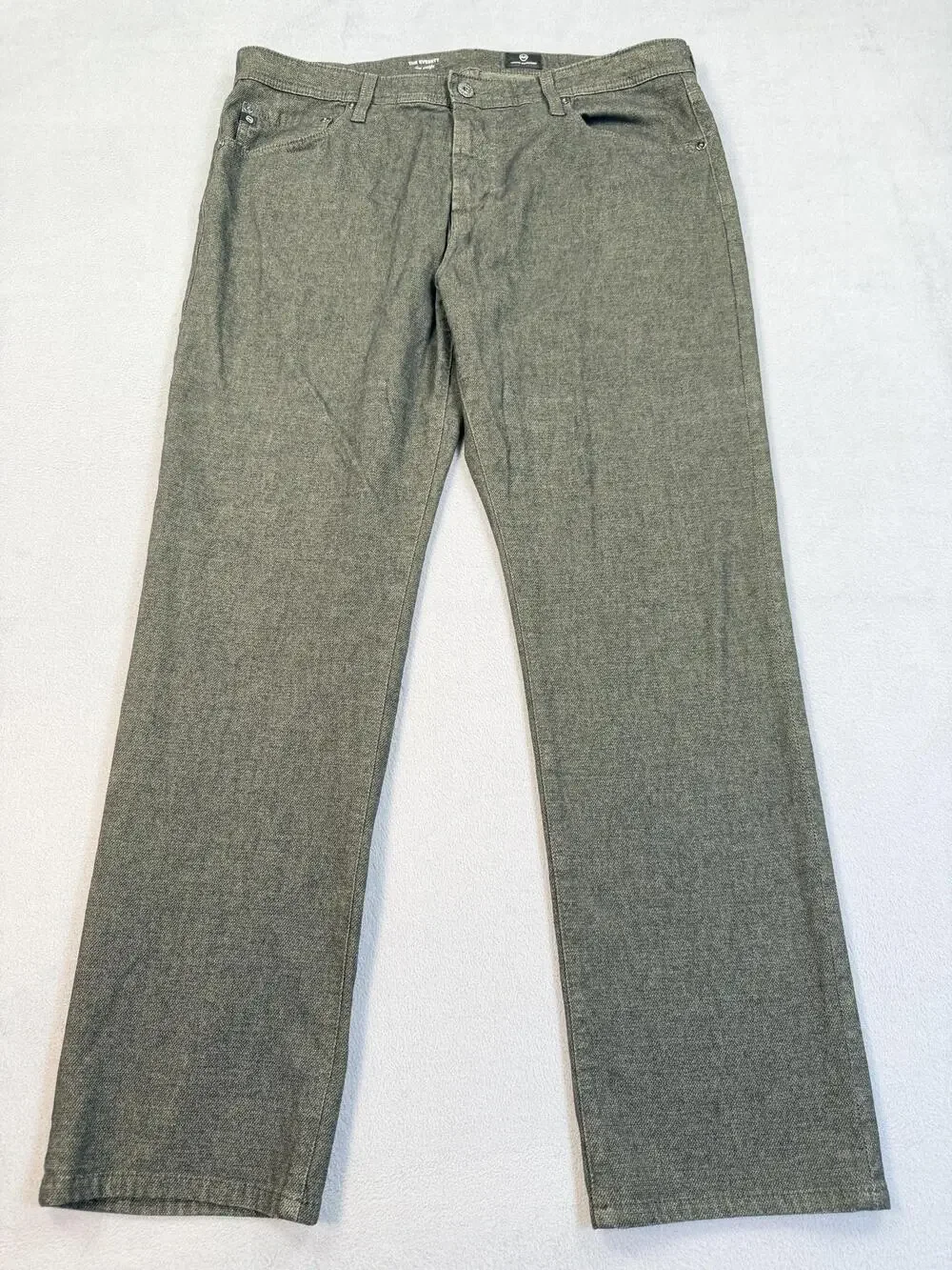 AG Adriano Goldschmied The Everett Jeans Mens 36x30* Green Slim Straight Stretch